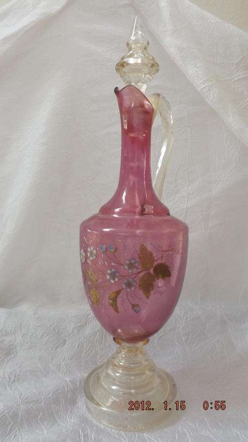 Glorious Vintage Hand Painted Venetian Decanter