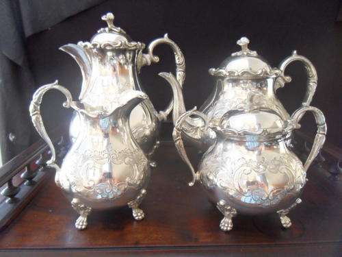 Magnificent Hand Turned Antique John Turton Tea & Coffee Set