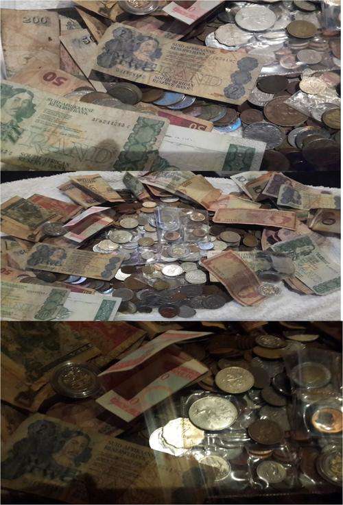 Massive batch of world Coins and Notes - ZAR and union coins also in batch-bid for entire batch