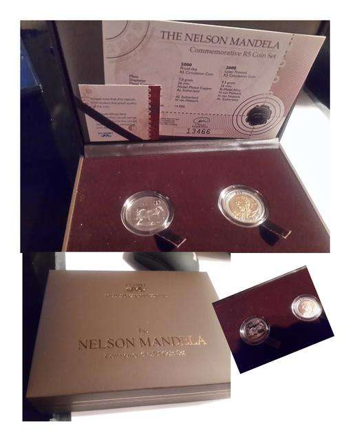 The Nelson Mandela Commemorative R5 Coin Set - SA Mint COA