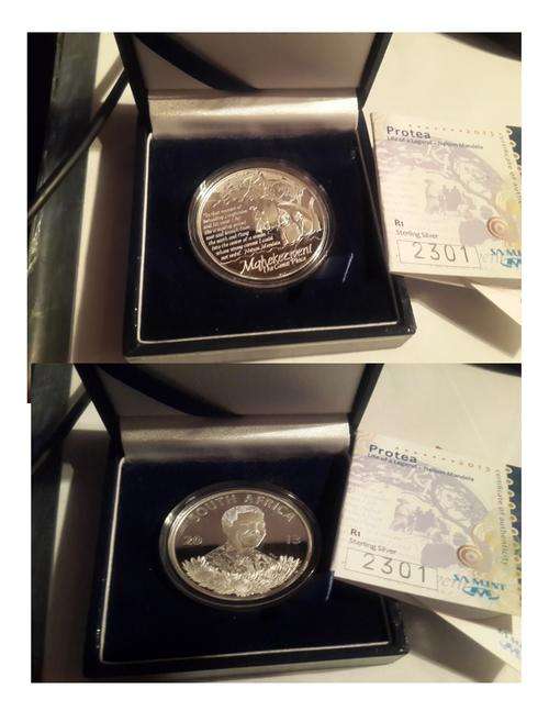 Nelson Mandela Protea R1 Silver Proof Coin