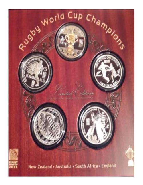 *EXTREMELY RARE* 2011 Rugby Champions Silver Proof Coin Set *ONLY 2011 MINTED*!!!
