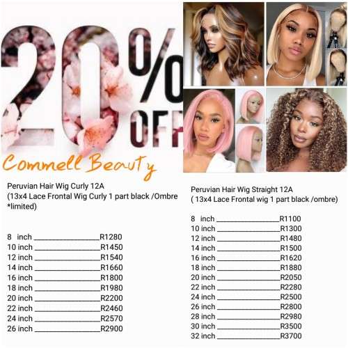 Peruvian Hair Wig lace Frontal straight 12 inch Tpart brown highlights. 12A