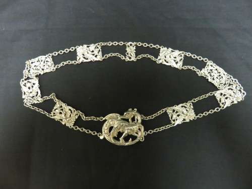 Silver (800) Dragon chain-link belt