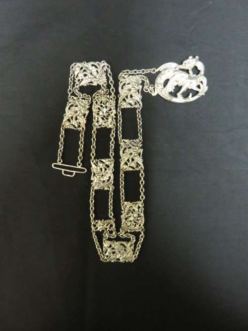 Silver (800) Dragon chain-link belt