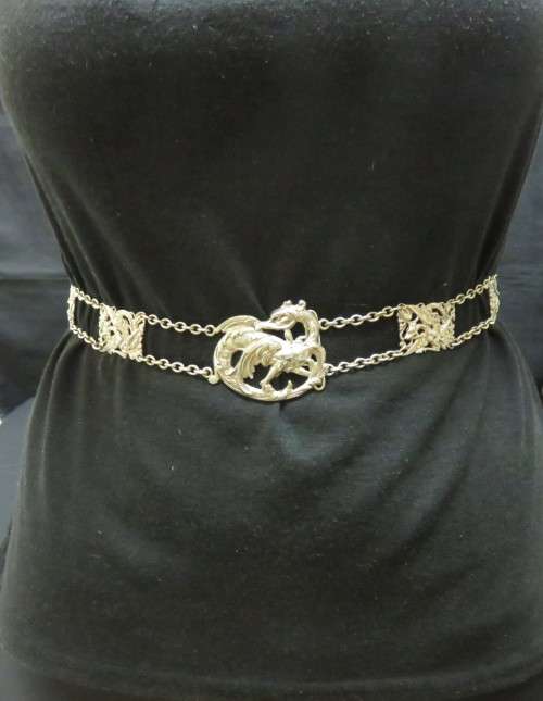 Silver (800) Dragon chain-link belt