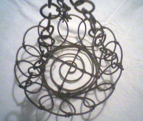 Flower hanging basket - a beautiful rustic wire basket to compliment any home!