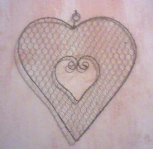 Lovely handcrafted wire heart - absolutely stunning!