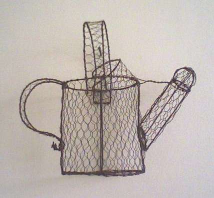 Rustic Wire watering can for the garden - Unique!