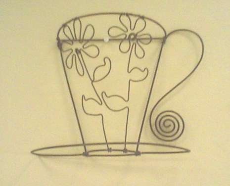 Rustic Wire Tea Cup - 3D detail - stunning!