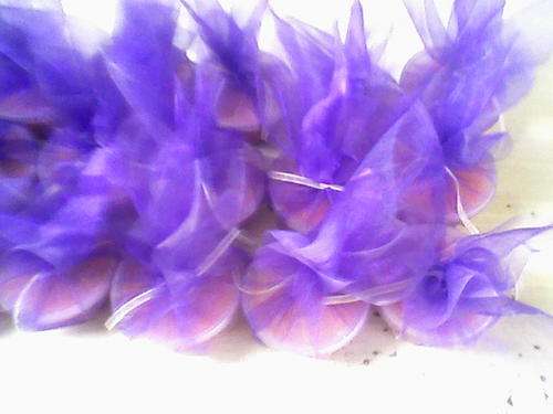 Mini body scrubs in lilac organza - lavender - perfect gift!