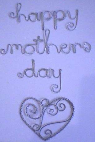 Little wire scrapbooking words - MOTHER'S DAY SELECTION - silver.