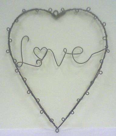 NEW! NEW! Beautiful rustic wire HEART  - new design!