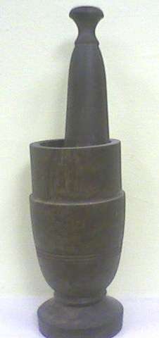 Wooden Mortar & pestle