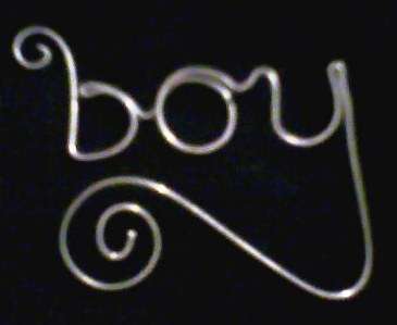 Mini silver wire word for scrapbooking or cardmaking - 1cm high.