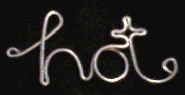 Mini silver wire word for scrapbooking or cardmaking - 1cm high.