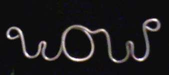 Mini silver wire word for scrapbooking or cardmaking - 1cm high.