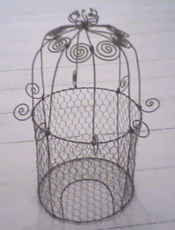NEW DESIGN!!!!!!!Rustic Wire cage - fill with fairy lights for a magic light feature in your garden.
