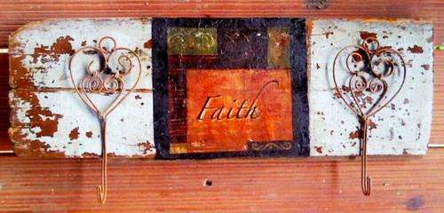 Divine Coat Hook - beautiful old wood and wire french style!