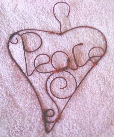 Rustic Wire Designer Heart Decoration
