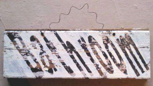 Beautiful old wood and wire french style sign!