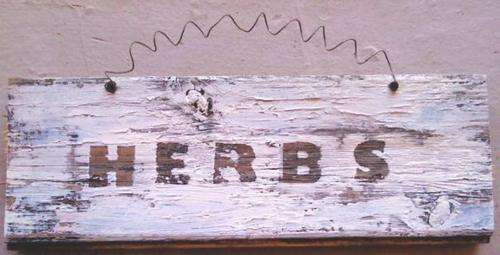 Beautiful old wood and wire french style sign!