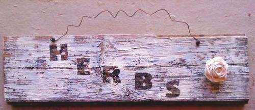 Beautiful old wood and wire french style sign!