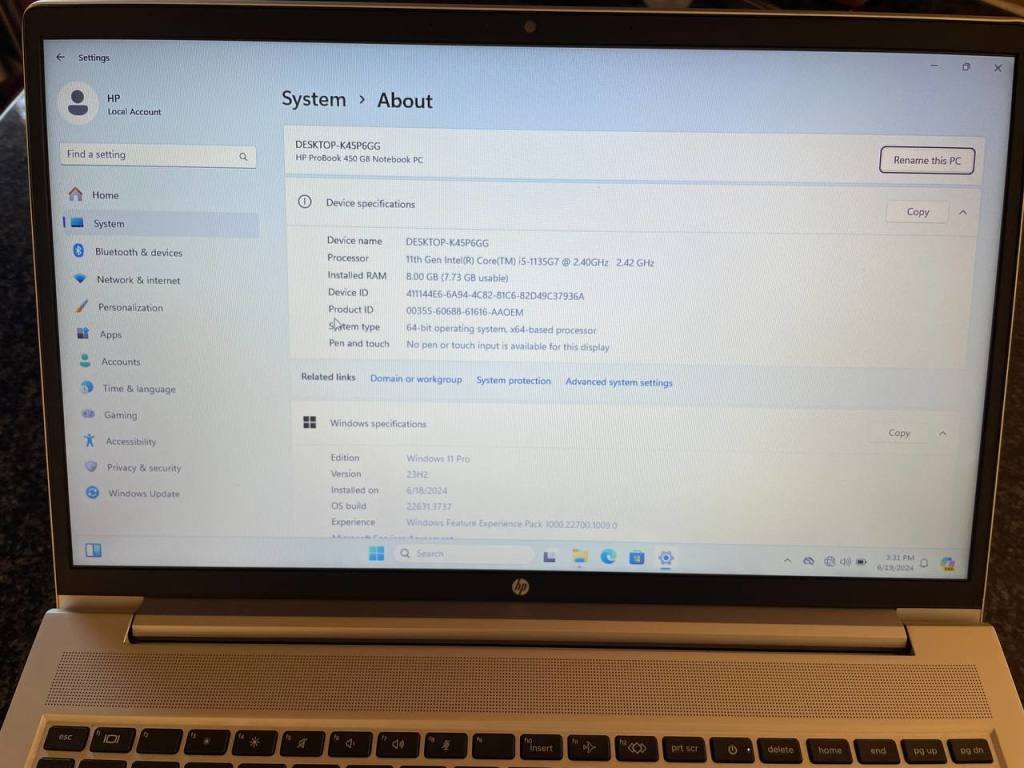 HP ProBook 450 G8 Intel Core i5