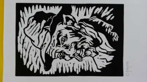 Gregoire Boonzaier Litho Print - OLD MAN - Signed in pencil