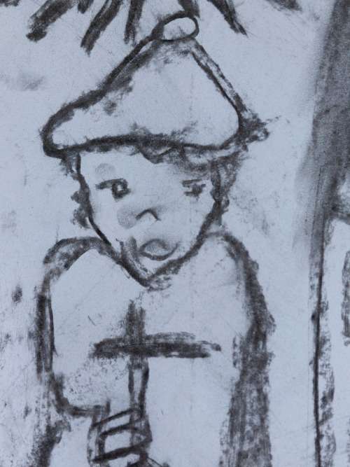 Massive Authenticated FRANS CLAERHOUT Charcoal Sketch!!! COA by Keith Johns, VALUE R8000-00