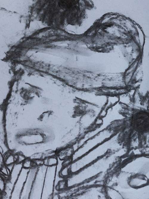 Massive Authenticated FRANS CLAERHOUT Charcoal Sketch!!! COA by Keith Johns, VALUE R8000-00