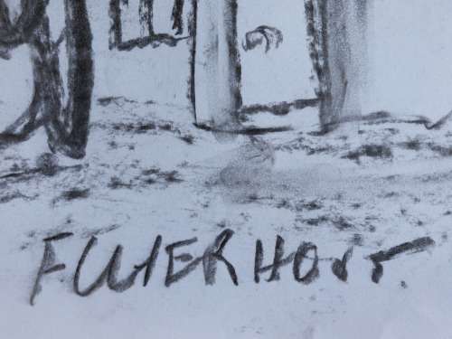 Massive Authenticated FRANS CLAERHOUT Charcoal Sketch!!! COA by Keith Johns, VALUE R8000-00