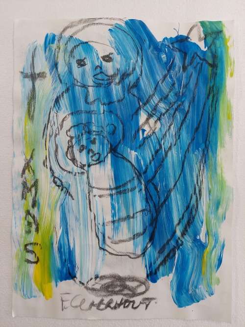 Frans Claerhout - Mixed Media on paper 42cm x 30cm Valued at R8000!!! COA incl.