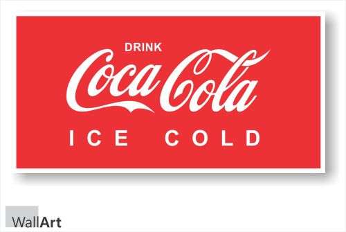 LARGE Coke Wall Decal - Peel and Stick 1.2m x 60cm