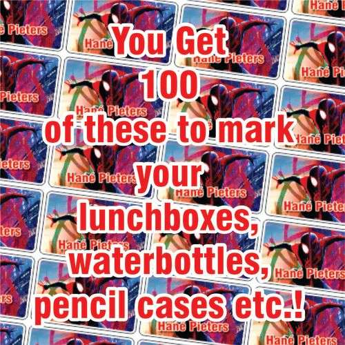 100 Custom Spiderman Labels For School!