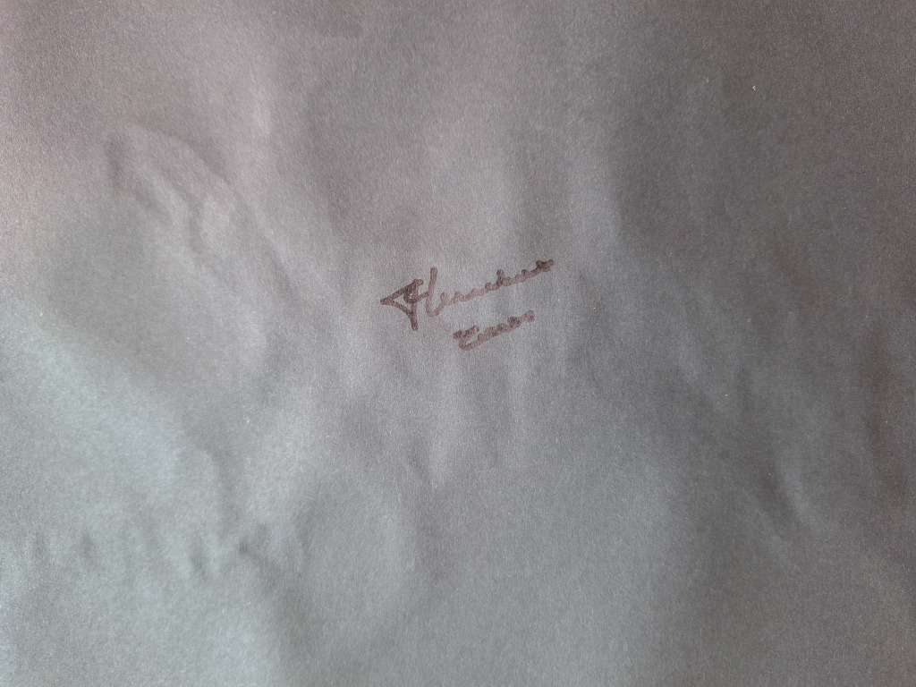 Large Frans Claerhout - Donkey - Bronze acrylic on paper (Signed and dated on back)