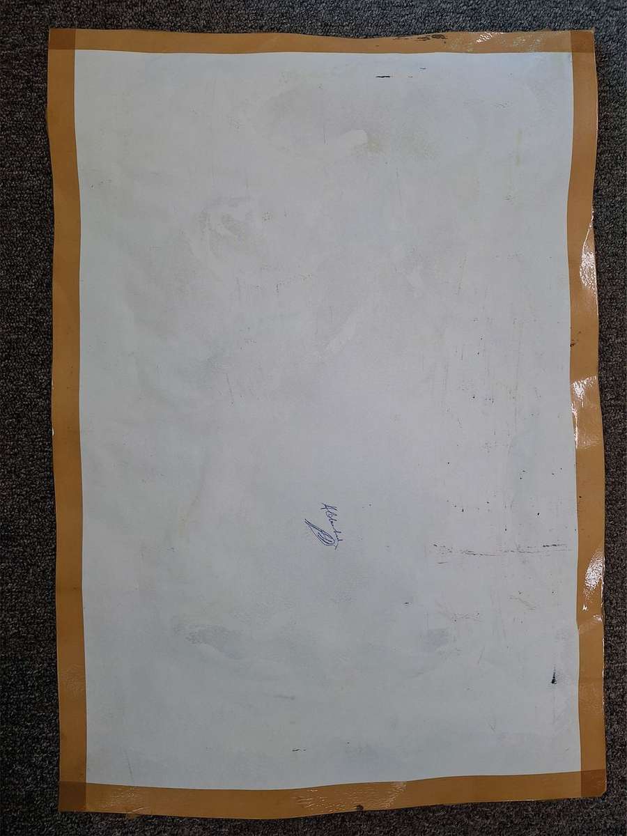 Frans Claerhout - LARGE Mixed Media on paper - Signed on back in pen