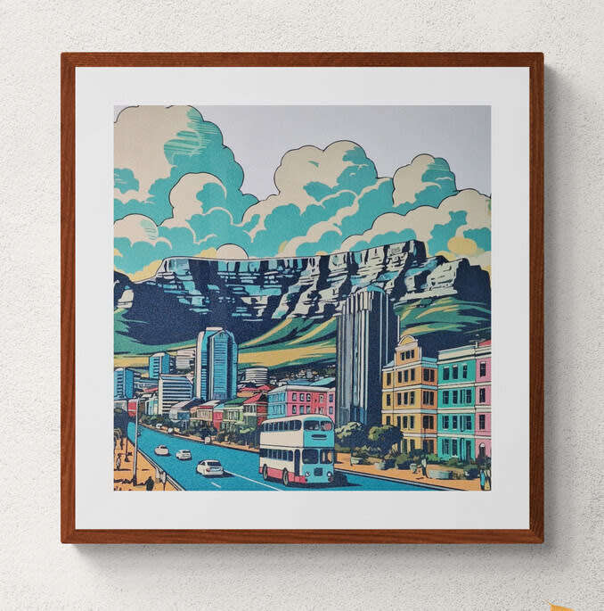 Anna Ibrahim - Cape Town / 50cm x 50cm signed print marked 1/2