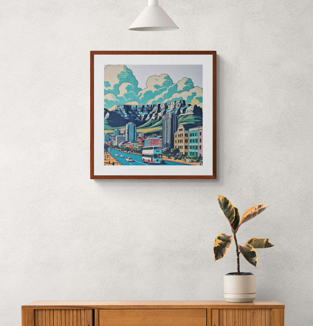 Anna Ibrahim - Cape Town / 50cm x 50cm signed print marked 1/2