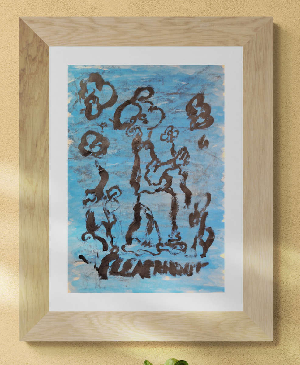 Frans Claerhout - Figure with flowers - 59 x 42