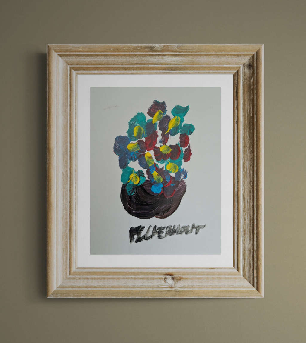 Frans Claerhout - Flowers - Signed on back - 21cm x 25cm Thick Acrylic on carton.