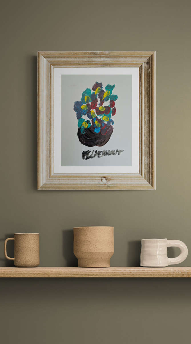 Frans Claerhout - Flowers - Signed on back - 21cm x 25cm Thick Acrylic on carton.