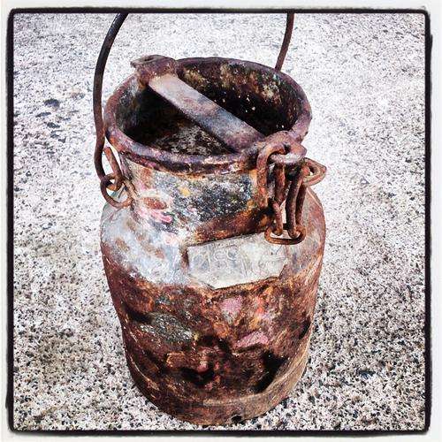 Antique Metal Dairy Company Milk Cream Can 2.2kg