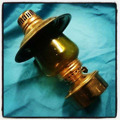 Small Vintage Copper Kerosine Lamp!