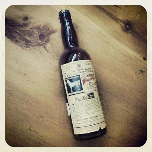 Rare old White Horse Whiskey Bottle from 60's!