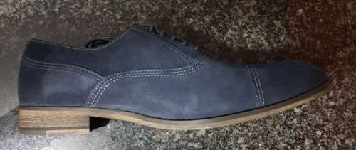 ***Green Cross*** Genuine Leather***Men's Blue Suede Shoe UK 10