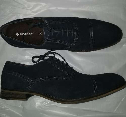 ***Green Cross*** Genuine Leather***Men's Blue Suede Shoe UK 10