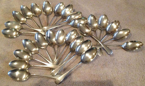 27 SHEFFIELD ENGLAND SIPELIA RUSTLESS NICKEL SILVER SPOONS