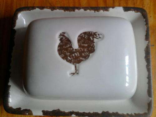 Shabby chic butter dish