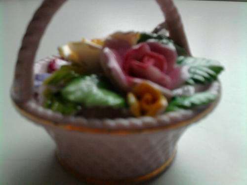 VINTAGE CHIC!!! Delicate Porcelain Basket with delicate flowers.